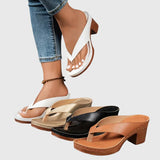 Damen Orthopädische Sandalen mit Mittelhohem Absatz für den Sommer