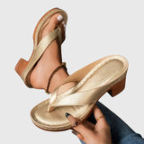 Damen Orthopädische Sandalen mit Mittelhohem Absatz für den Sommer