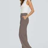 Damenweite-Hosen mit Hoher Taille und Seitentaschen