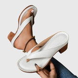 Damen Orthopädische Sandalen mit Mittelhohem Absatz für den Sommer