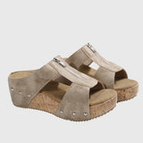Damen Orthopädische Sandalen mit Reißverschluss vorne für den Sommer
