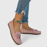 Damen Leder Slipper mit Mokassin-Stitch Detail für den Alltag