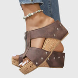 Damen Orthopädische Sandalen mit Reißverschluss vorne für den Sommer
