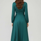 Damen Midi-Kleid mit Frontbindeband