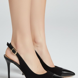 Damen Slingback-Absätze mit spitzem Zehenbereich und verstellbarem Riemen