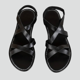 Damen Flache Sandalen mit Überkreuzriemen