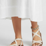 Damen Flache Sandalen mit Überkreuzriemen