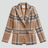 Damenblazer mit Revers und strukturierter Oberfläche