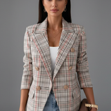 Damenblazer mit Revers und strukturierter Oberfläche