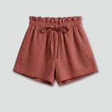 Damen-Shorts mit Kordelzugbund und Rüschensaum