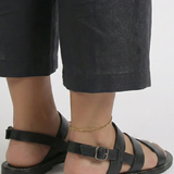 Moderne Flache Sandalen mit Fersenriemen