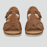 Damen Sandalen mit offenem Zehenbereich, Riemen und verstellbarem Verschluss