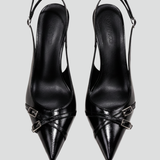 Damen Slingback-Absätze mit spitzem Zeh und Schnallen-Detail