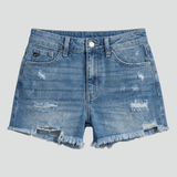 Damen-Shorts mit Fransen und Rissdetails