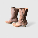 Damen Orthopädische Stiefel bis zur Wadenmitte mit seitlichem Reißverschluss für ganztäglichen Komfort