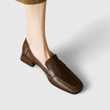 Damen Orthopädische Low-Heeled Loafer mit Slip-On Design für ganztägigen Komfort