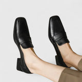 Damen Orthopädische Low-Heeled Loafer mit Slip-On Design für ganztägigen Komfort
