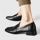 Damen Orthopädische Low-Heeled Loafer mit Slip-On Design für ganztägigen Komfort