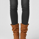 Damen Reißverschluss-Stiefel mit rutschfester Sohle