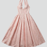 Damen Midi-Kleid mit Halterneck und tailliertem Oberteil