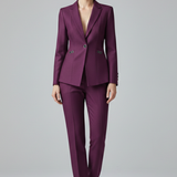 Damen Blazer Set mit Einem Knopf und Geraden Hosen
