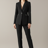 Damen Blazer Set mit Einem Knopf und Geraden Hosen