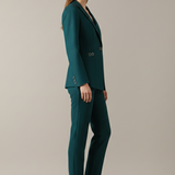 Damen Blazer Set mit Einem Knopf und Geraden Hosen