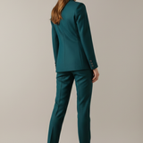 Damen Blazer Set mit Einem Knopf und Geraden Hosen