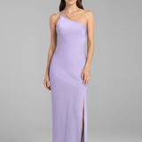 Damen Maxikleid mit einem Schulterträger und seitlichem Schlitz