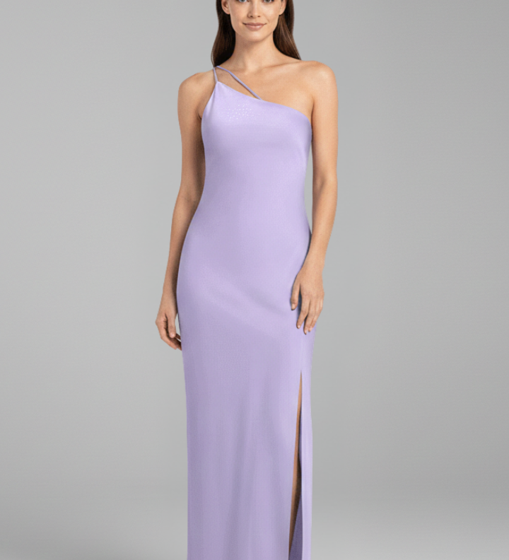 Damen Maxikleid mit einem Schulterträger und seitlichem Schlitz