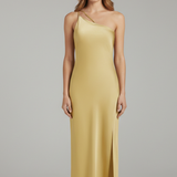 Damen Maxikleid mit einem Schulterträger und seitlichem Schlitz