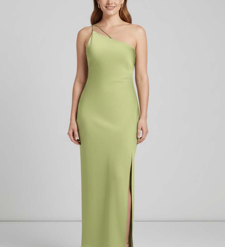Damen Maxikleid mit einem Schulterträger und seitlichem Schlitz