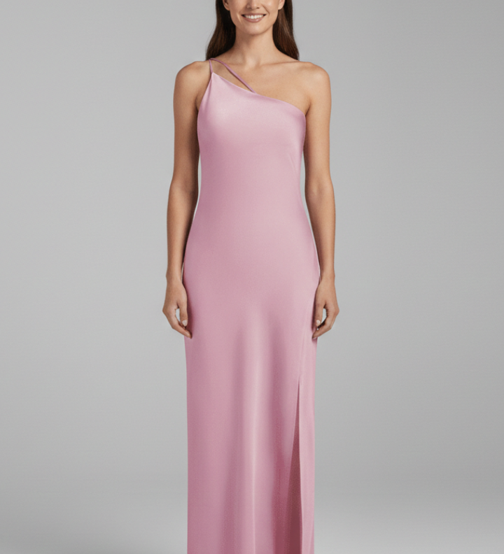 Damen Maxikleid mit einem Schulterträger und seitlichem Schlitz