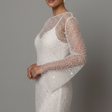 Damen Mini Kleid mit Mesh-Overlay und ärmelloser Unterlage