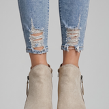 Damen Stiefeletten mit seitlichem Reißverschluss für den Herbst