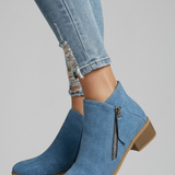 Damen Stiefeletten mit seitlichem Reißverschluss für den Herbst