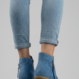 Damen Stiefeletten mit seitlichem Reißverschluss für den Herbst