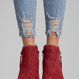 Damen Stiefeletten mit seitlichem Reißverschluss für den Herbst
