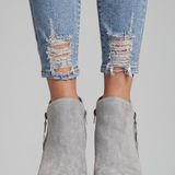 Damen Stiefeletten mit seitlichem Reißverschluss für den Herbst