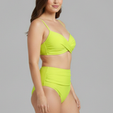 Damen-Bikini-Set mit Kreuz-Top und gerafftem Unterteil