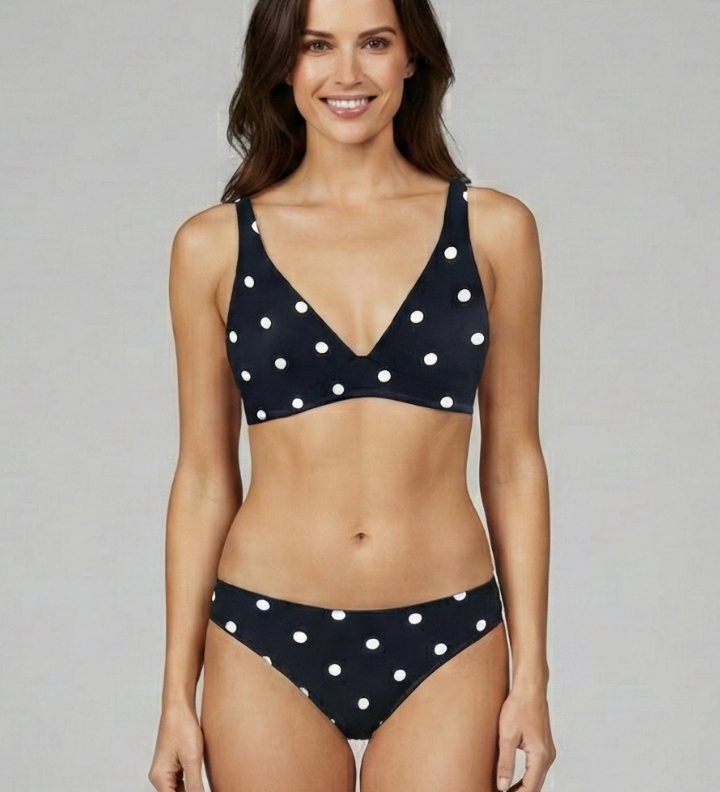Damen Bikini-Set mit Haltertop und bedruckter Oberfläche