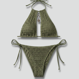 Damen Bikini-Set mit Haltertop und Bindeboden
