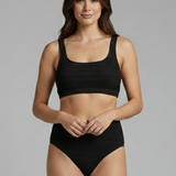 Bikini-Set für Damen mit strukturiertem Oberteil und hoher Taille