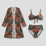 Damen Bikini-Set mit Bindetop und Cover-Up