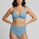 Damen-Bikini-Set mit Twist-Top und hoher Taille