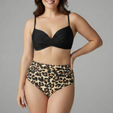 Damen Bikini-Set mit Twist-Top und Hoher Taille