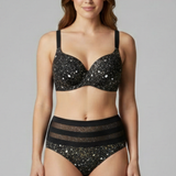 Damen Bikini-Set mit Bügel-Top und Hoher Taille