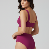Bikini-Set für Damen mit V-Ausschnitt-Oberteil und hoher Taille