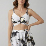Damen-Bikini-Set mit Wickeloberteil und ausgestelltem Rock