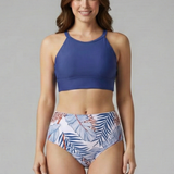 Damen Bikini-Set mit Wickeloberteil und Hoher Taille
